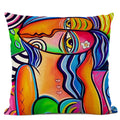 Axyaa European Retro Style Oil Painting Cushion Cover