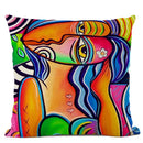 Axyaa European Retro Style Oil Painting Cushion Cover