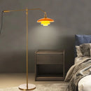 Axyaa Glass Lampshade Adjustable Floor Lamp for Modern Bauhaus Living Room