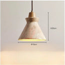 Axyaa Natural Yellow Stone Bedroom Chandelier: Retro LED Pendant Lamp for Home & Restaurant