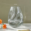 Axyaa Nordic Minimalist Special-Shaped Stained Glass Vase for Modern Home Decor