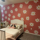Axyaa Boho Daisy Flowers Wall Decals - Home Decor Vinyl Stickers for Kids Nursery