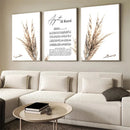 Ayat Al Kursi Canvas Art Painting Bohemia Pampas Grass Poster by Axyaa