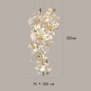 Axyaa Modern Vintage Stair Chandeliers Indoor Lighting Ceiling Lamp LED for Living Room