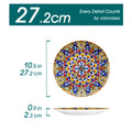 Axyaa Porcelain Dinner Plates Set for 6, Scratch Resistant Crockery Flat Plates