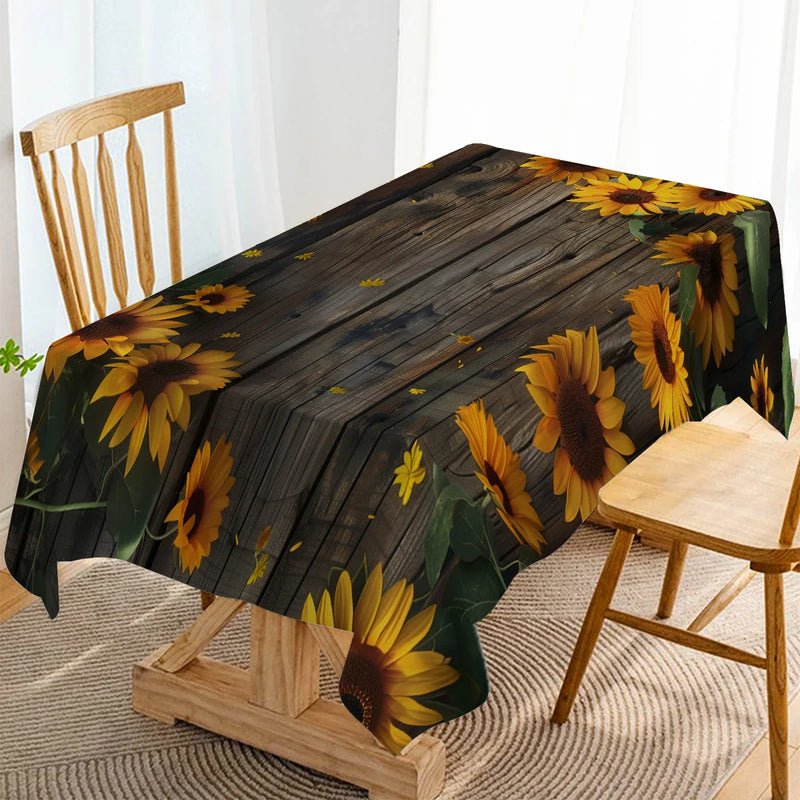 Axyaa Sunflower Plank Table Runner for Home Decor and Party Centerpieces