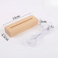 Wooden LED Display Lamp Base for Crystal Resin Art - Axyaa Table Lamp Stand