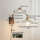 Axyaa Ceramic Copper LED Wall Lamps with Pull Chain Switch for Bathroom Bedroom Living Room