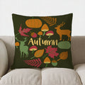Axyaa Autumn Squirrels & Leaves Pillow Cover