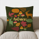 Axyaa Autumn Squirrels & Leaves Pillow Cover