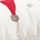 Embroidered Axyaa Joy Bear Christmas Cushion Cover Pillow Case Red Festive Decor