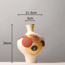 Axyaa Ceramic Vase with Artificial Fruits for Aesthetic Room Decor