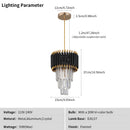 Axyaa Modern LED Crystal Pendant Chandelier for Elegant Home Decor