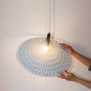 Mid-Century Blue Acrylic Pendant Light by Axyaa - Adjustable Sputnik Lamp