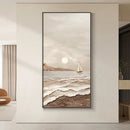 Abstract Heavy Texture Oil Painting Palette Knife Canvas Art Mural Light Wall Picture by Axyaa.