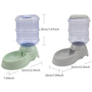 Axyaa Pet Feeder Waterer Combo Large Capacity Dispenser Dog Cat Plastic Bowl