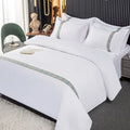 Axyaa Hotel Four-Piece White Quilt Set - 140g Twill Thickened Pure Linen