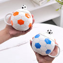 Axyaa Football Ceramic Mug with Lid Spoon | Home Decor Drinkware Gift