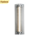 Axyaa Stainless Steel Glass Wall Lamp: Bauhaus LED Decorative Lighting for Bedroom, Dining Hall, Corridor