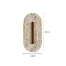 Axyaa Cave Stone Headboard with Wabi Sabi Aesthetics and Wall Lamp