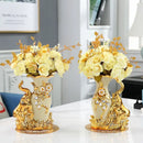 Axyaa Ceramic Gold Swan Vase Set for Home Decor & Dining Table Arrangement