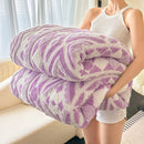 Axyaa Geometric Jacquard Fleece Blanket | Autumn Winter Plush Throw for Sofa