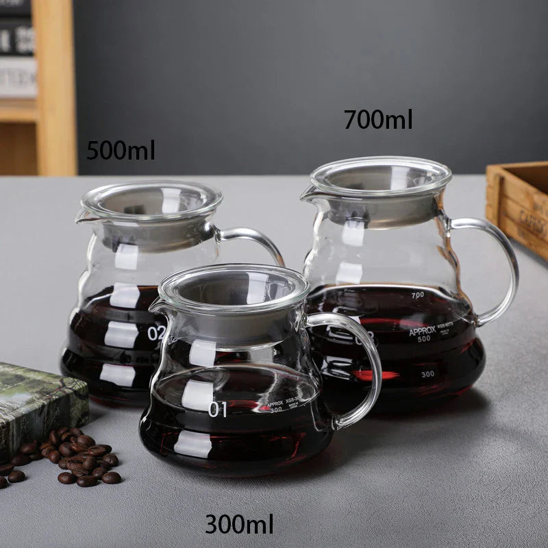 Axya Glass Coffee Pot Filter Brewer Cloud Kettle Teapot