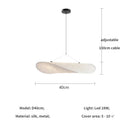 Axyaa Nordic Silk LED Pendant Light: Modern Minimalist Chandelier for Bedroom, Foyer & Indoor Decor