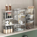 Axyaa Makeup Shelf Organizer Clear Vertical Jewelry Display Stand