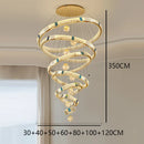 Axyaa Crystal Chandelier Stair Pendant Lamp Living Room Lighting
