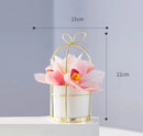 Ceramic Vase for Home Decor - Axyaa Desktop Ornament & Flower Pot