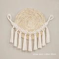 Axyaa Nordic Handmade Straw Wall Decoration, Scandinavian Rattan Hanging Decor