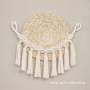 Axyaa Nordic Handmade Straw Wall Decoration, Scandinavian Rattan Hanging Decor