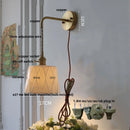 Axyaa Ceramic Brass LED Wall Light Fixture Reading Lamp