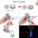Axyaa Submersible LED Light Remote Pond Waterproof Pool Lamp for Vases Fish Tanks
