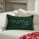 Axyaa Christmas Embroidered Pillow Covers 30x50cm Gold Decor Winter Holiday Cushion Cases