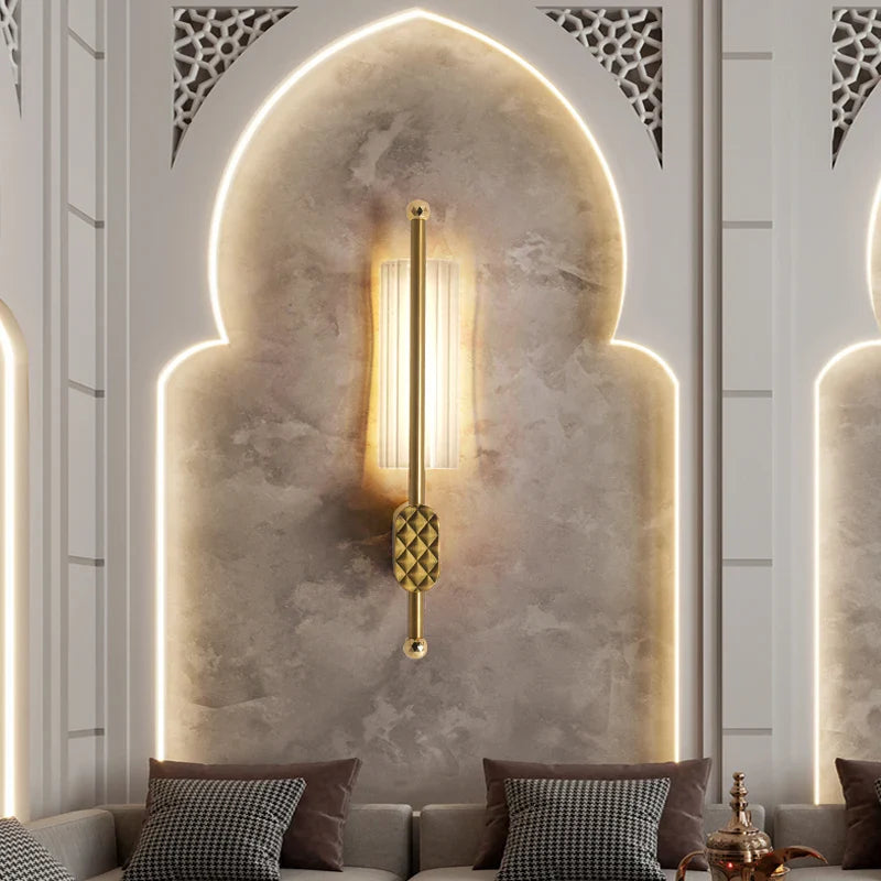 Axyaa Black and Gold European Style Wall Lamp for Home Décor