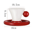 Axyaa Ceramic Coffee Mug & Saucer Set - Red Tea & Coffee Cup, Large Capacity