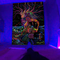 Axyaa Black Light Tapestry for UV Reactive Psychedelic Vibe