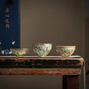 Axya Ceramic Kung Fu Tea Set - Five Elements Cup Bowl Gift Set