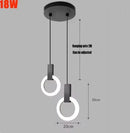 Axyaa Modern LED Ring Pendant Chandelier for Foyer Kitchen Dining Bedroom