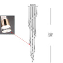 Axyaa Nordic Home Decoration Stair Chandelier Living Room Bedroom Dining Room Pendant Ceiling Light