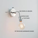 Axyaa Flexible Arm LED Wall Light Colorful Glass Bedside Sconce