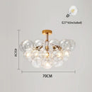 Axyaa Modern Bedroom LED Bubble Glass Pendant Light Warm Atmosphere and Eye Protection