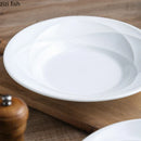 Axya Ceramic Steak Plate Solid Color Round Dish Set
