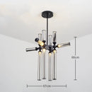 Axyaa Glass Tube Pendant Light for Home LED in Minimalist Design