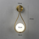 Axyaa Luxury Gold Glass Ball Wall Light Sconce for Living Room Bedroom Aisle