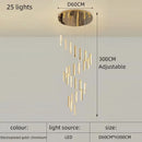 Axyaa Crystal Duplex Villa Chandelier - Luxurious Modern Cantilevered Design