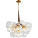 Axyaa Nordic Glass Chandelier Pendant Lights in Black, White, Coffee - 9/12/18 Glass Hanging Luminaria