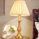 Axyaa Nordic Brass LED Desk Lamp - Modern Copper Finish